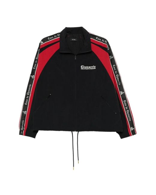 Willy Chavarria Black Logo-Tape Jacket for men
