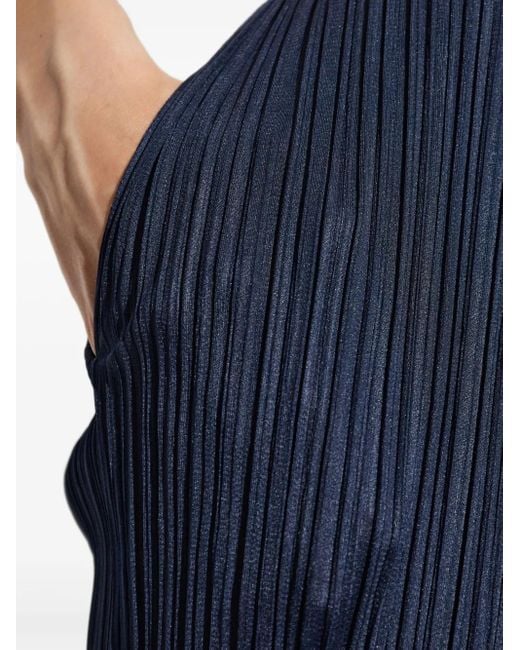 Pleats Please Issey Miyake Blue Pleated Trousers