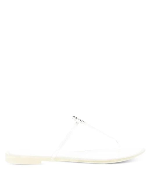 Tory Burch White Mini Miller Jelly Sandals