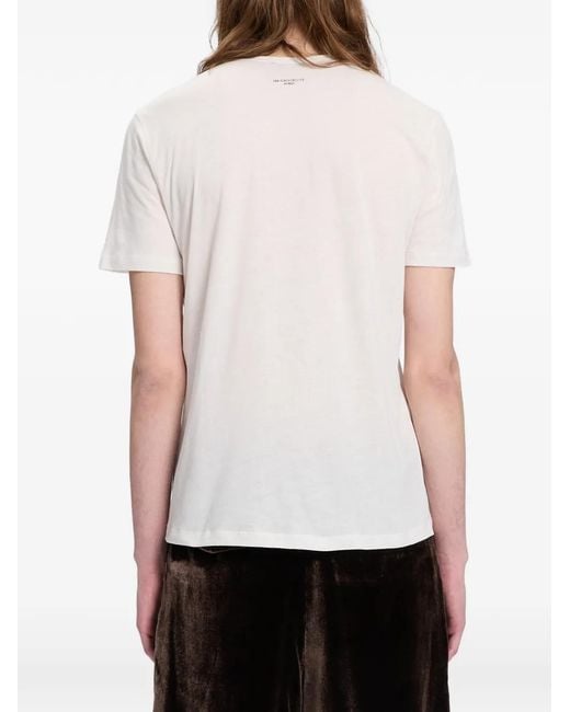 Ann Demeulemeester White Graphic-Print T-Shirt for men