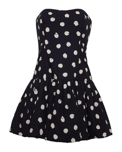 Cara Cara Black Polka-Dot Ruffled Dress
