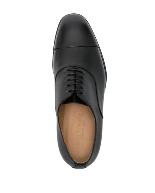 Scarosso Black Salvatore Leather Oxford Shoes for men