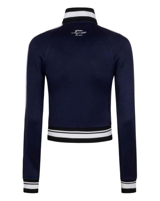 Off-White c/o Virgil Abloh Blue Ribbed Zip Jacket