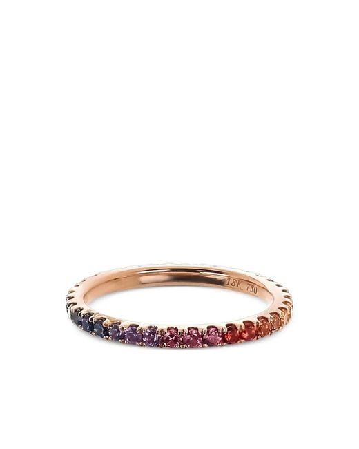 Lisa Nik White 18Kt Rose Sapphire Ring