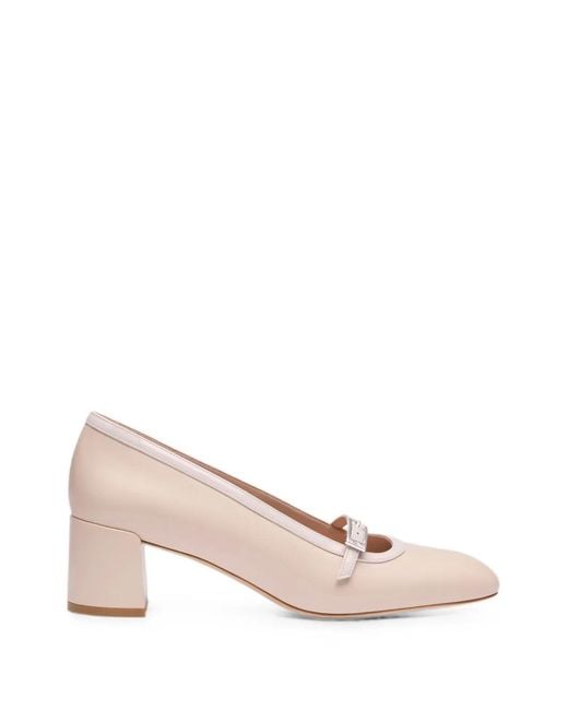 Stuart Weitzman Pink Georgie Buckle-Strap Pumps