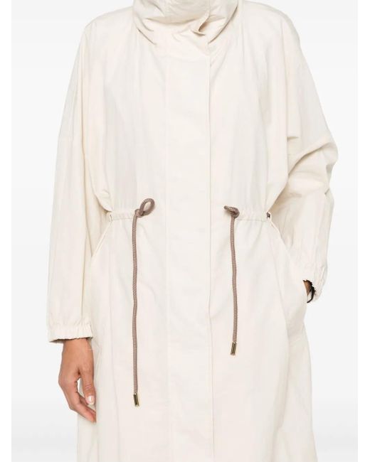 Abrigo Madalyn-Wfc con capucha Moorer de color White