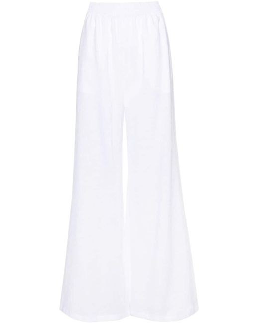 Pantalon en lin à coupe ample Fabiana Filippi en coloris White
