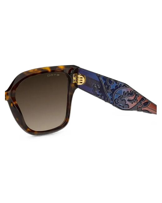 Etro Brown Tortoiseshell-Effect Square-Frame Sunglasses