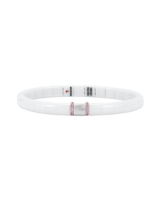 ’ROBERTO DEMEGLIO White 18K And Sapphire Stretch Bracelet
