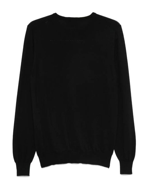 D4.0 Black Virgin Wool Sweater for men