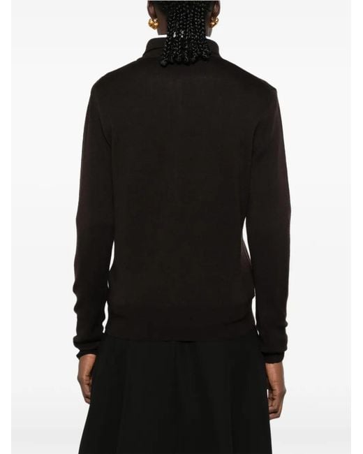19.61 MILANO Black Button-Down Polo Sweater