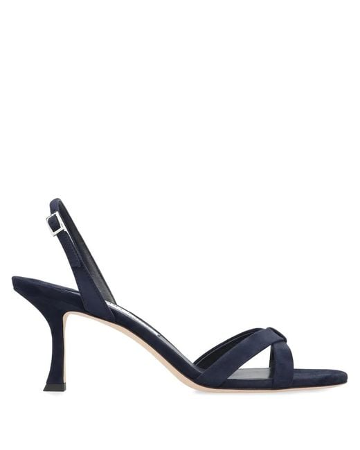 Jimmy Choo Blue 70mm Elsy slingback sandals