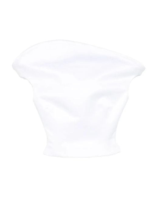 Magda Butrym White Cropped Blouse