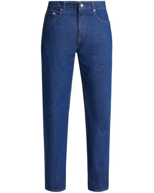 Lacoste Blue Mid-rise Straight-leg Jeans for men