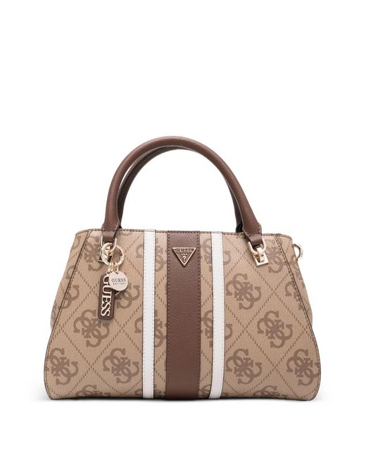 Guess Brown Sac Cabas Noelle Ii À Motif Monogrammé