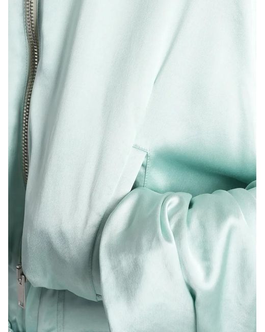 B1ARCHIVE Blue Satin Hooded Jacket