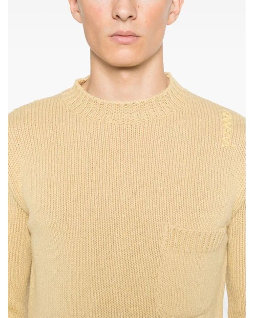 Marni Natural Virgin Wool Sweater for men