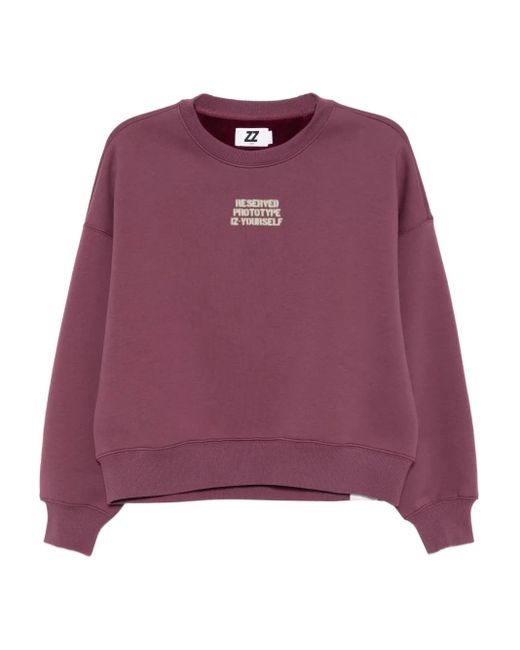 Izzue Purple Graphic-Printed Sweatshirt