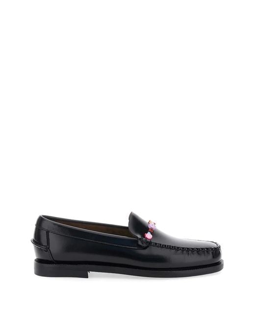 Sebago White Frank Beaded Loafers
