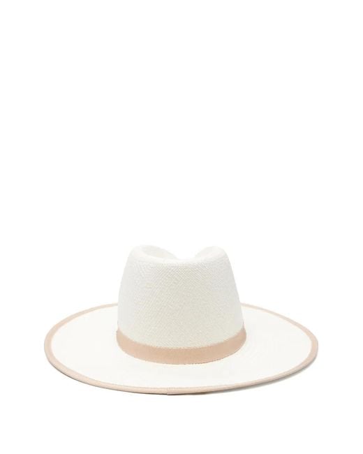 Max Mara White Ribbon Trim Hat