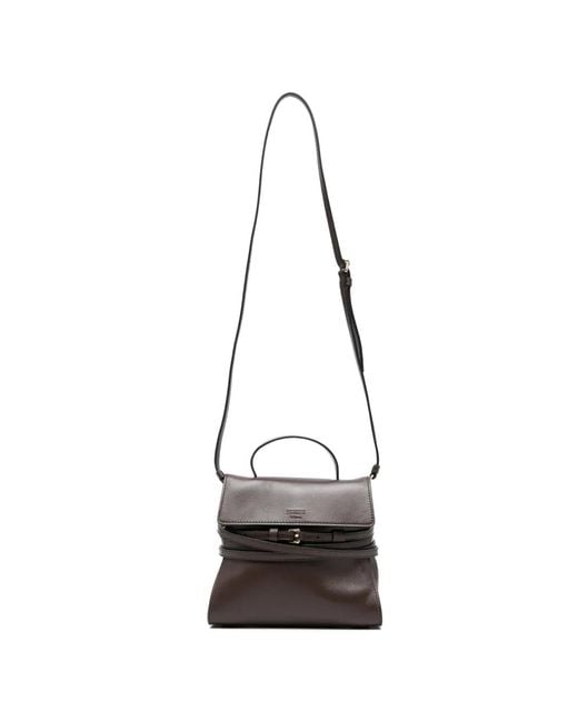 Moschino White Buckle Leather Mini Bag