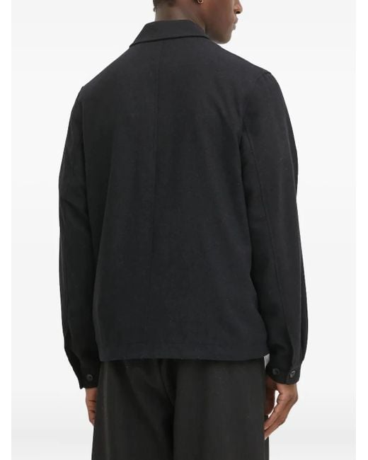Les Deux Black Zip-Fastening Shirt Jacket for men