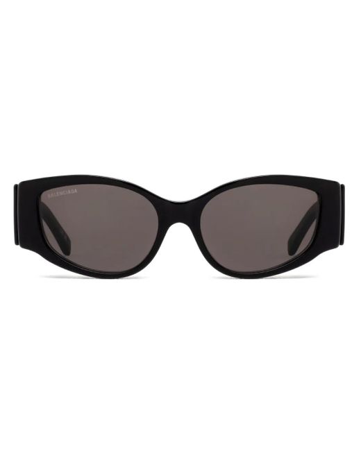 Balenciaga Brown Logo-Print Cat-Eye Sunglasses