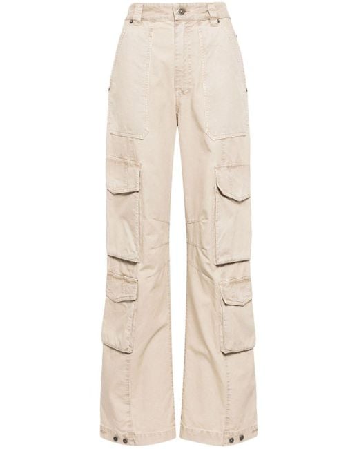 Golden Goose Deluxe Brand Natural Panelled Cotton Cargo Trousers