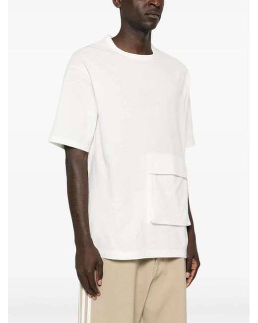 Y-3 White Crepe Jersey T-Shirt