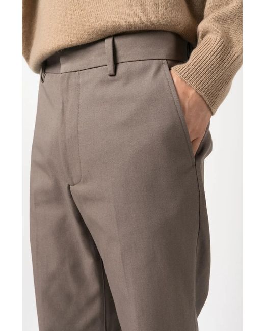 Acne Gray Straight-Leg Tailored Trousers for men