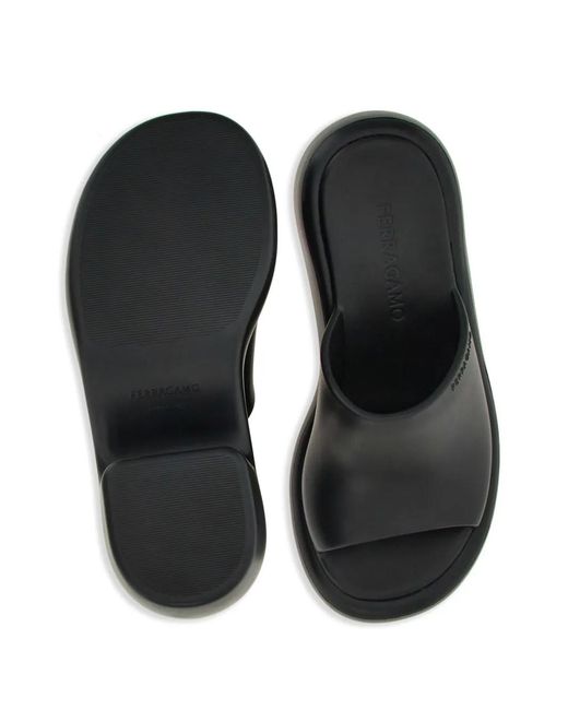 Ferragamo Black 55Mm Open-Toe Sandals