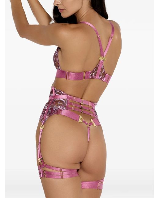 Bordelle Pink Siren Floral Bra