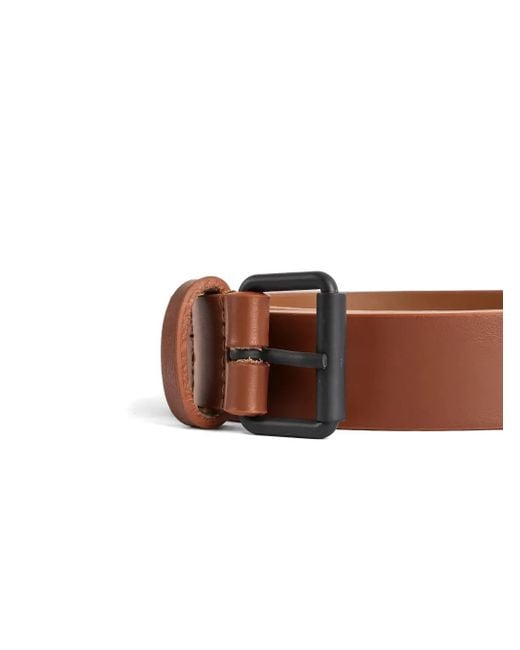 Sofie D'Hoore Brown Square-Buckle Belt
