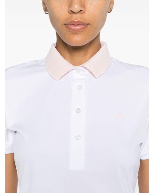 J.Lindeberg White Cassie Polo Shirt