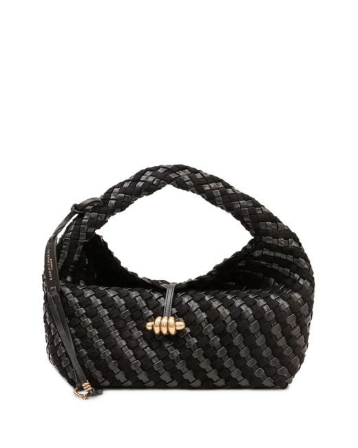 Gianni Chiarini Black Small Aurelie Woven Tote Bag