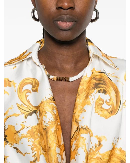 Versace Jeans Couture Metallic Blouse À Imprimé Baroque