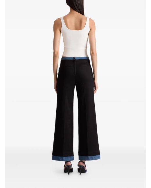 Alice + Olivia Narin Cropped Broek in het Black
