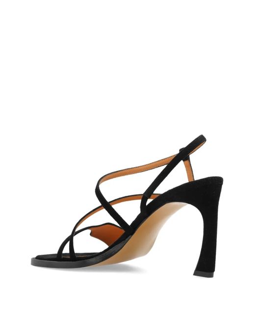 Off-White c/o Virgil Abloh Black Strappy Heel Sandals