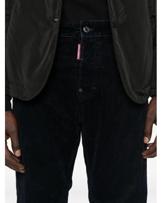 DSquared² Black Five-Pockets Cotton Jeans for men