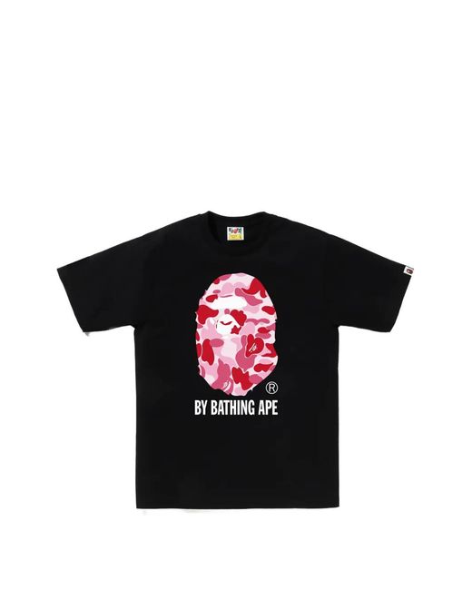 A Bathing Ape Black Graphic-Print T-Shirt for men