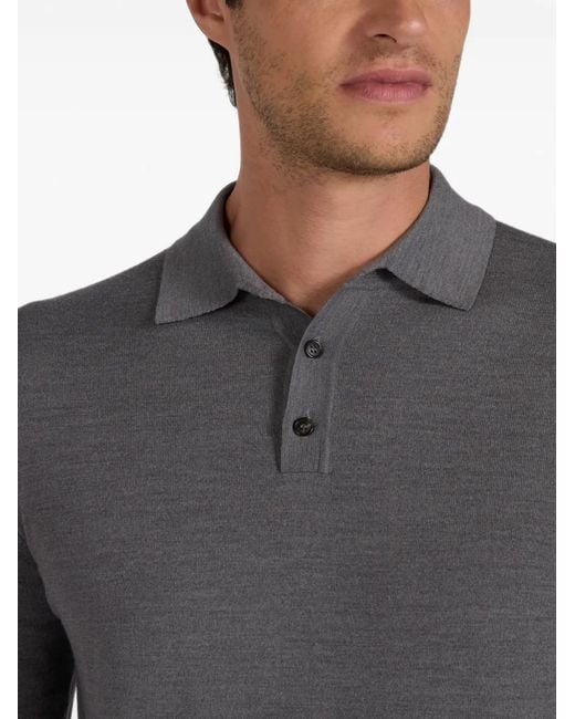 Polo De Manga Larga Slowear de hombre de color Gray