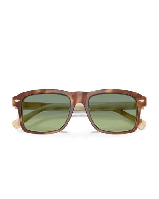Brunello Cucinelli Green Square-Frame Sunglasses for men