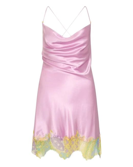 Donde Esteban Pink Lila Salpicón Mini Dress