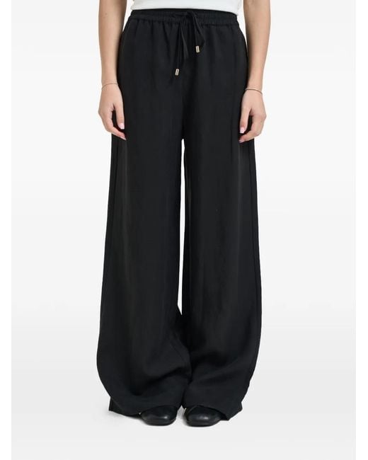Liu Jo Black Linen Blend Trousers
