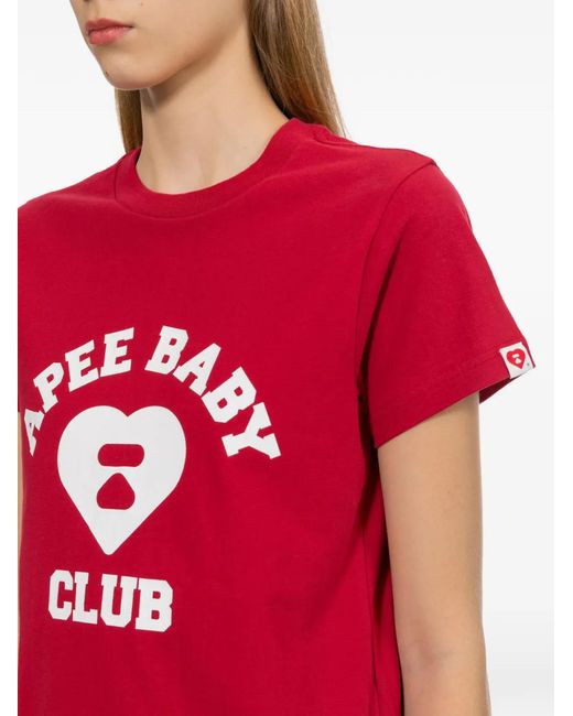 AAPE BY A BATHING AP Red Club Graphic T-Shirt