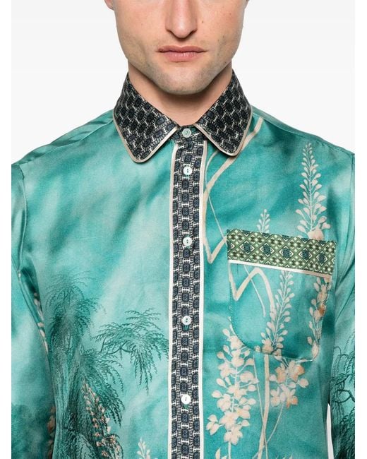 Pierre Louis Mascia Blue Aloe Shirt for men