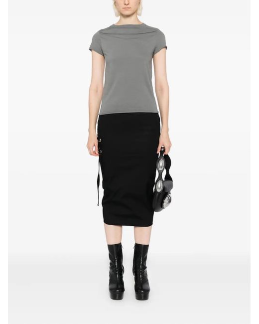 Rick Owens Gray Slashed Levels T-Shirt