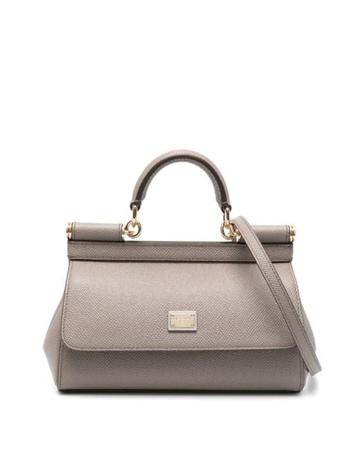 Dolce & Gabbana Gray Compact Sicily Tote Bag