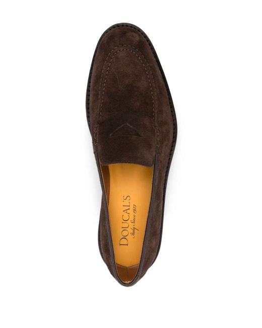 Doucal's Loafer aus Wildleder mit mandelförmiger Kappe in Brown für Herren