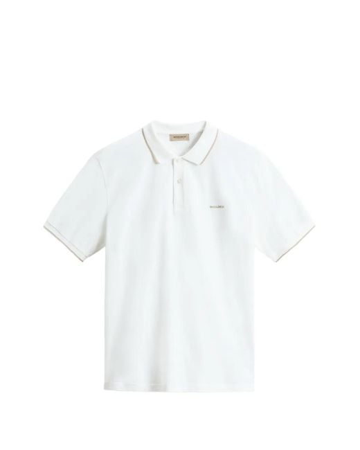 Woolrich White Monterey Cotton Polo Shirt for men